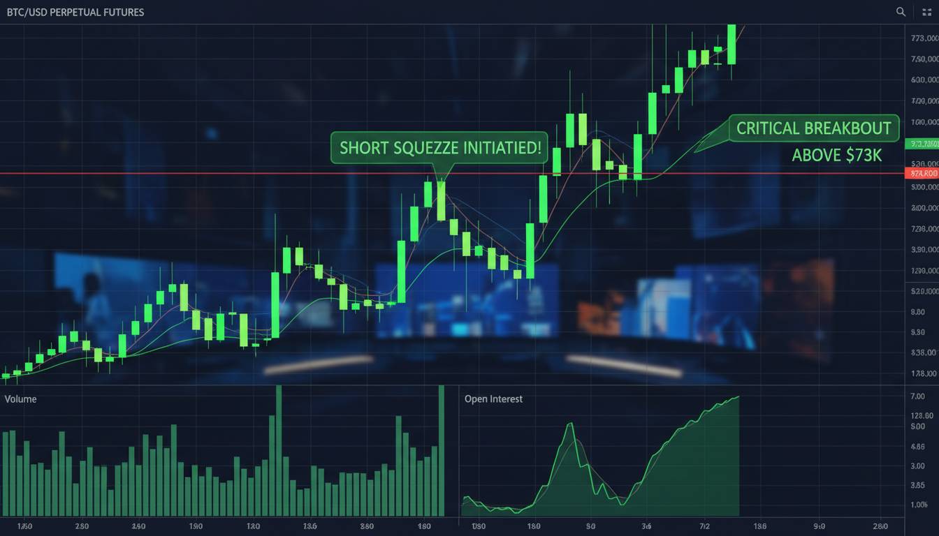 Bitcoin Longs Above $73K: Could a Massive Short Squeeze Follow?