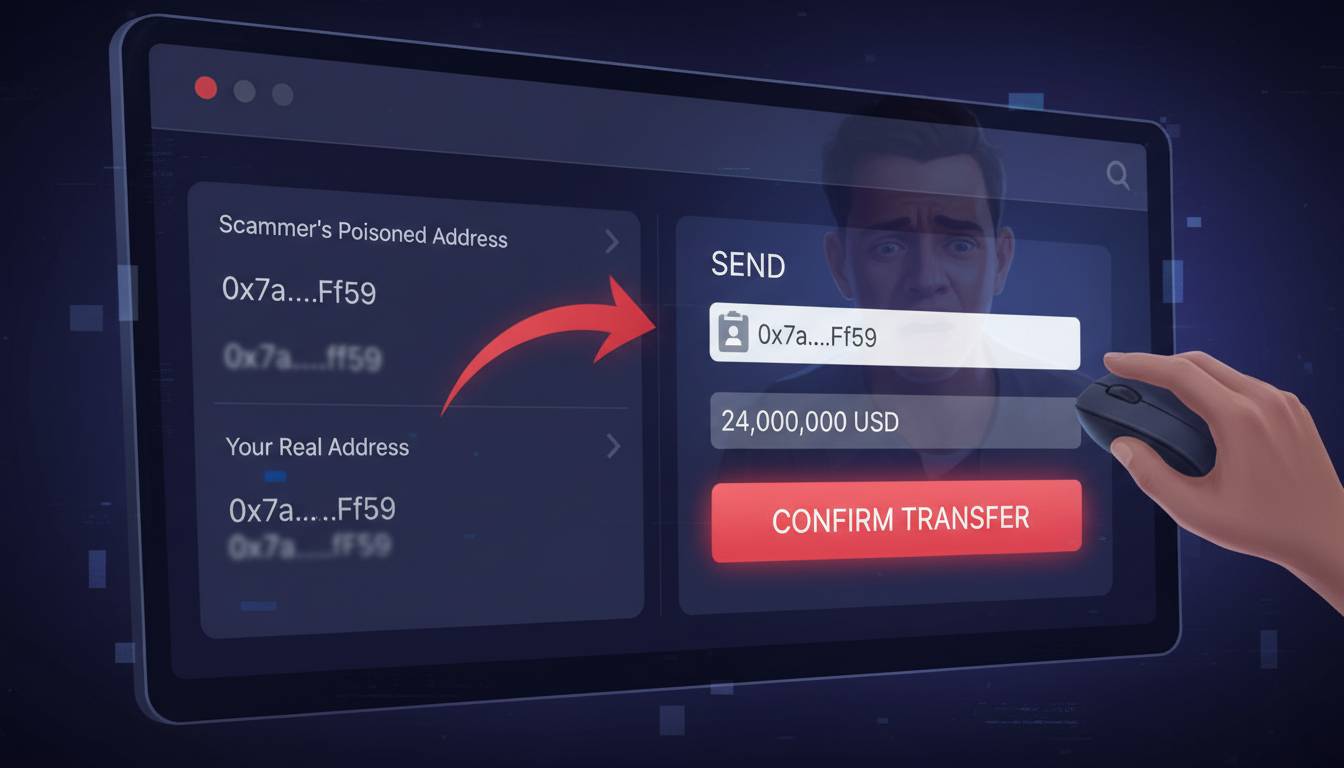 Crypto Holder Loses $24 Million in Address Poisoning