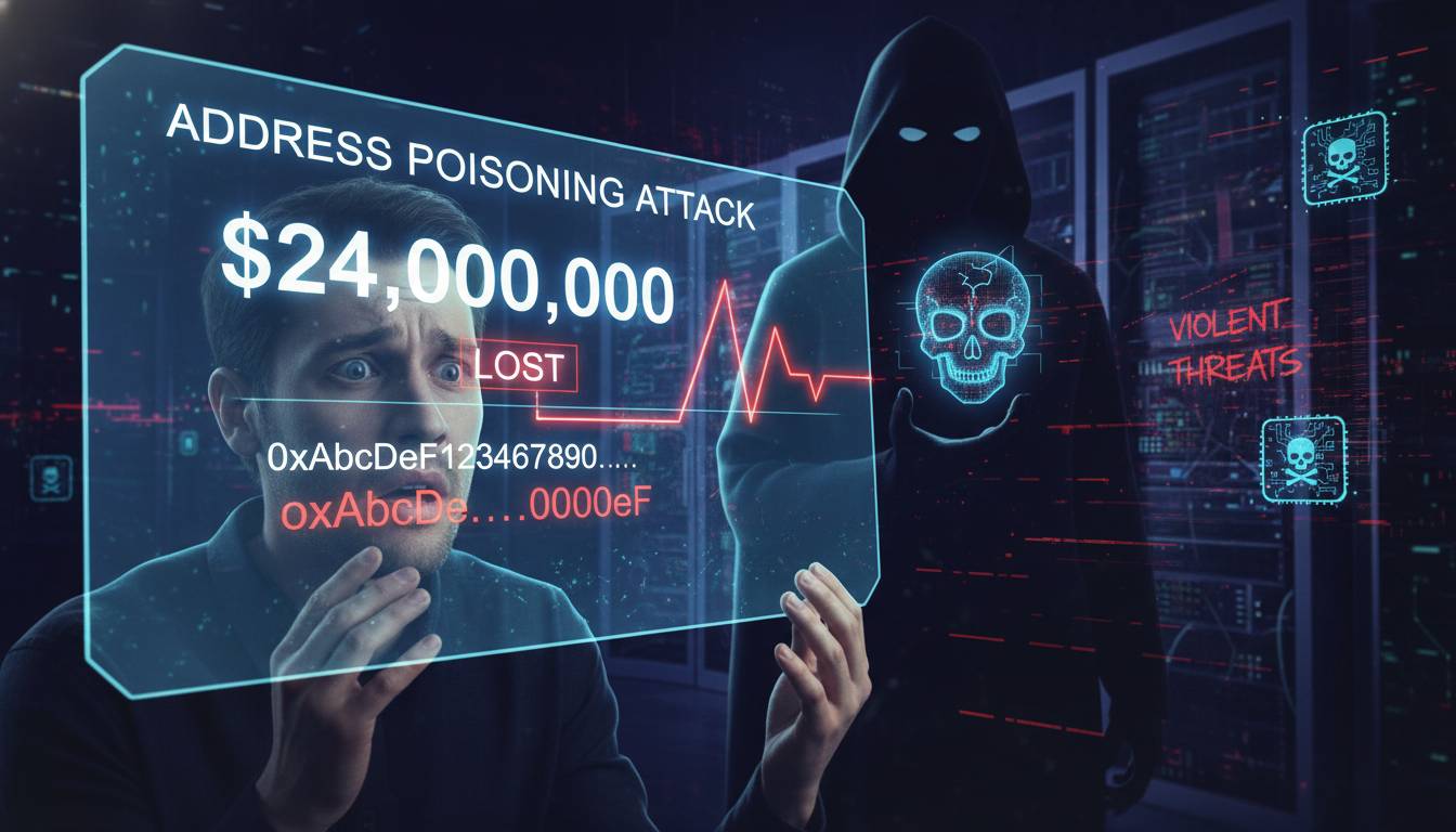 Crypto Holder Loses $24M in Address Poisoning Attack Amid Violent Threats