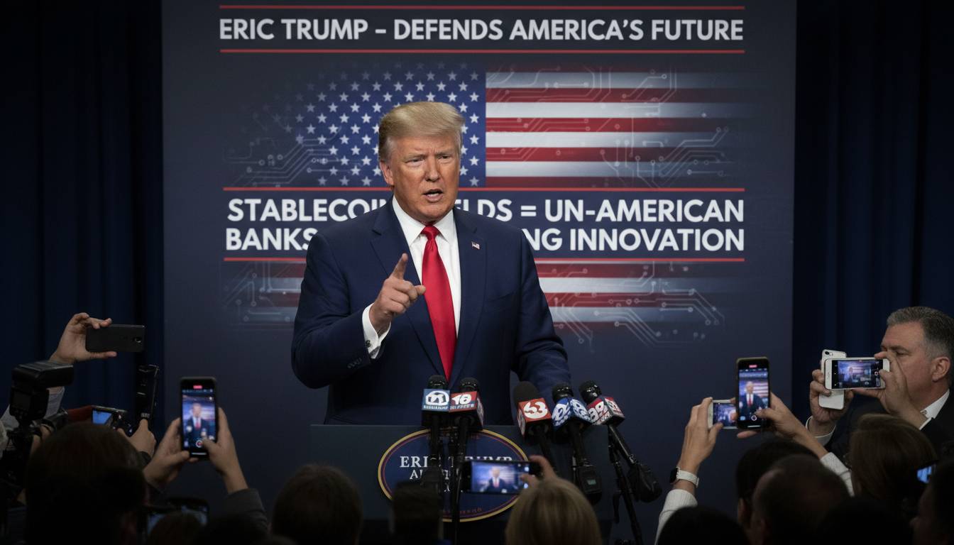 Eric Trump Slams Banks Over Stablecoin Yields, Calls Move Anti-American