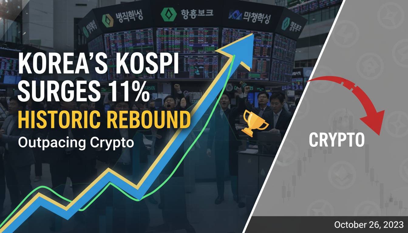Korea’s KOSPI Surges 11% in Historic Rebound, Outpacing Crypto