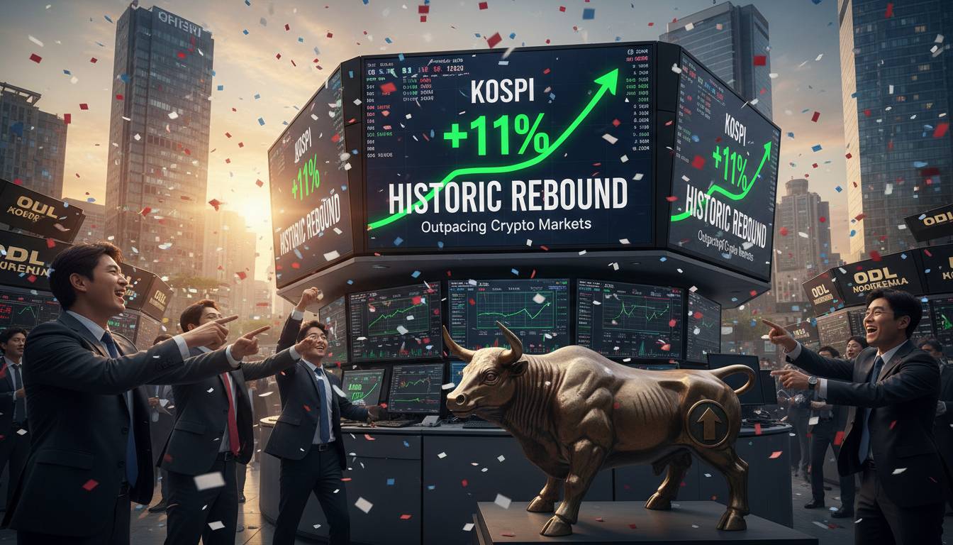 Korea’s KOSPI Surges 11% in Historic Rebound, Outpacing Crypto Markets
