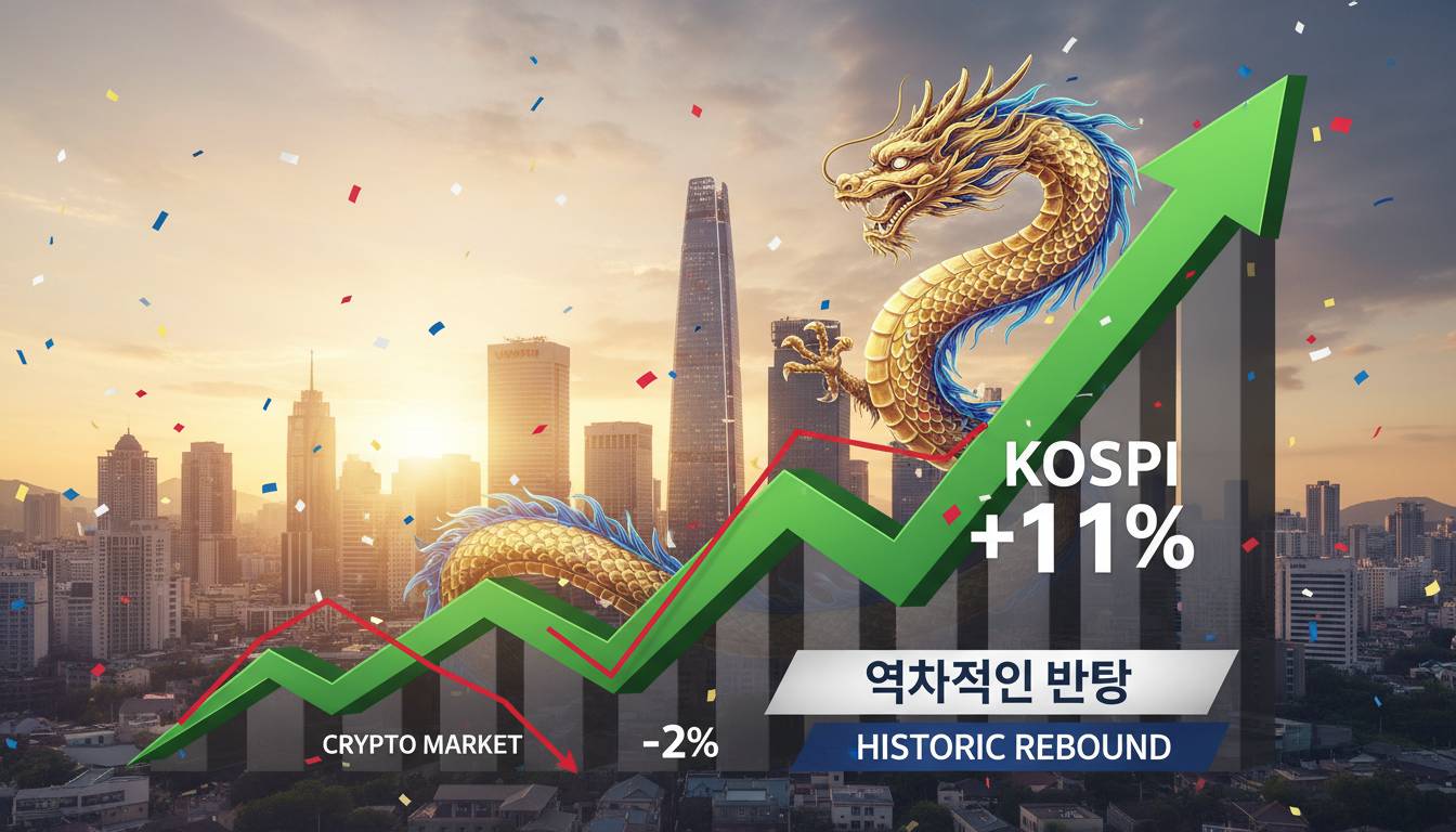 Korea’s KOSPI Surges 11% in Historic Rebound, Outpacing Crypto Markets